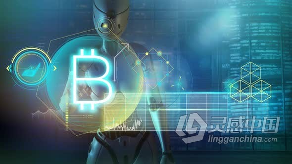 视频素材 机器人进行加密货币交易界面金融科技互联网智能视频素材下载  福风灵感网 www.ffidea.com