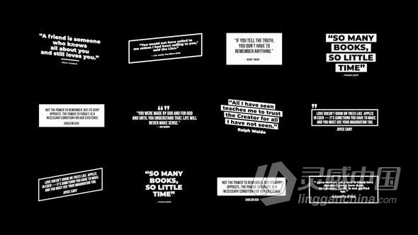 FCPX插件 Modern Quotes 4K分辨率视频字幕文字标题动画  福风灵感网 www.ffidea.com