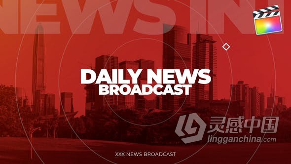 FCPX插件 每日新闻报道开场白模板视频片头动画制作  福风灵感网 www.ffidea.com