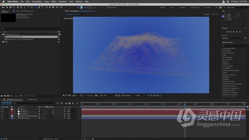 C4D与AE地形景观HUD特效动画制作视频教程 Hud Landscape in Cinema 4D &amp; After Effects  福风灵感网 www.ffidea.com