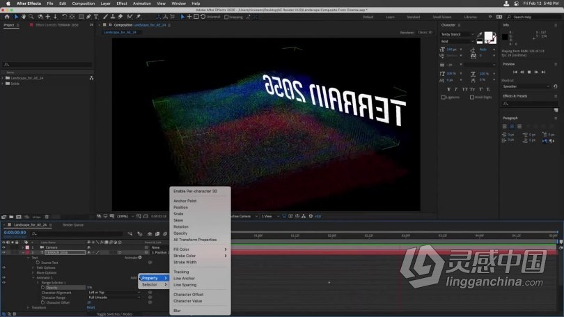 C4D与AE地形景观HUD特效动画制作视频教程 Hud Landscape in Cinema 4D &amp; After Effects  福风灵感网 www.ffidea.com