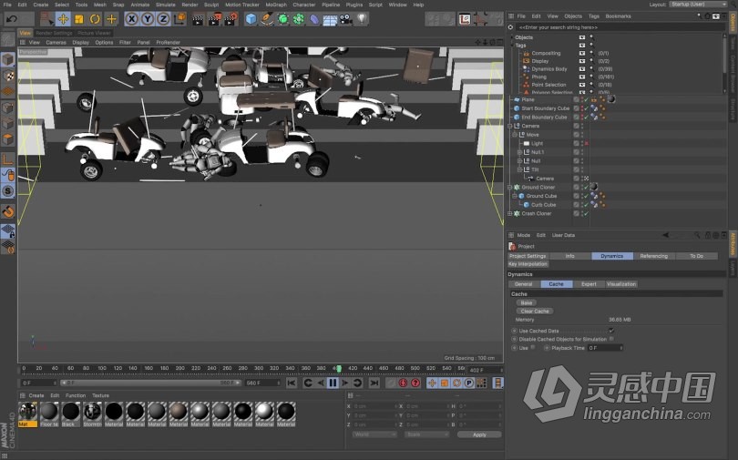 C4D随机动态碰撞动画技术训练视频教程 Motion Design School – Infinite Crash using Cinema 4D  福风灵感网 www.ffidea.com