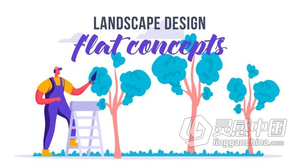 AE模板 MG解说动画平面概念花卉农场园林牧场景观设计主题场景 AE工程 AE文件  福风灵感网 www.ffidea.com