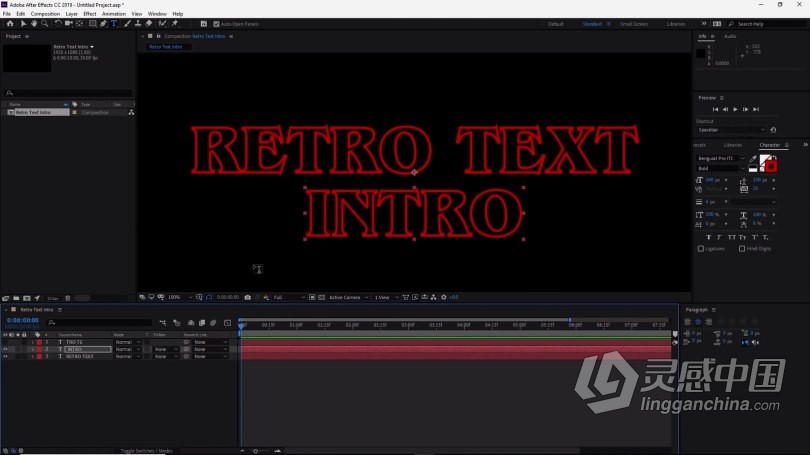 AE教程 AE创建万圣节恐怖复古效果文本动画视频教程  福风灵感网 www.ffidea.com