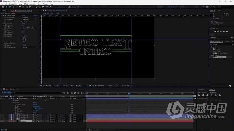 AE教程 AE创建万圣节恐怖复古效果文本动画视频教程  福风灵感网 www.ffidea.com