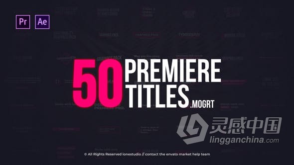 PR模板AE模板 文字动画时尚标题图形排版动画 PR与AE工程文件下载  福风灵感网 www.ffidea.com