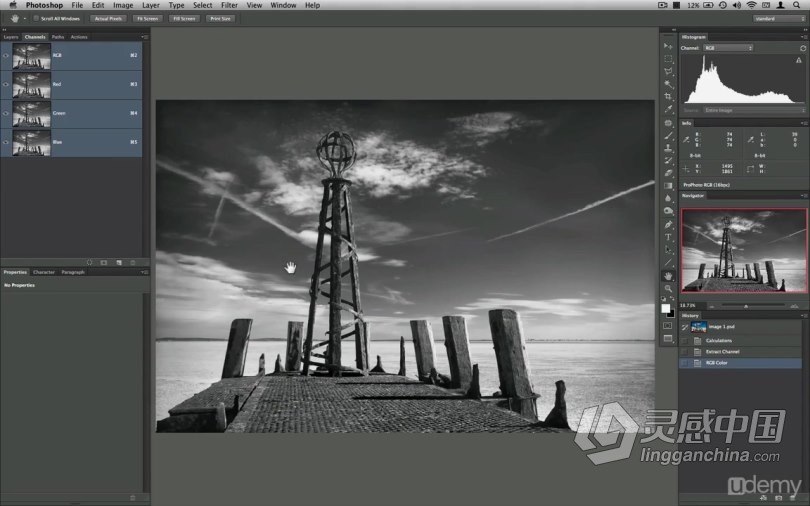 PS教程 恐怖阴森黑白效果人像摄影后期修饰处理视频教程  福风灵感网 www.ffidea.com