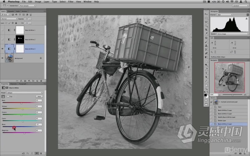 PS教程 恐怖阴森黑白效果人像摄影后期修饰处理视频教程  福风灵感网 www.ffidea.com