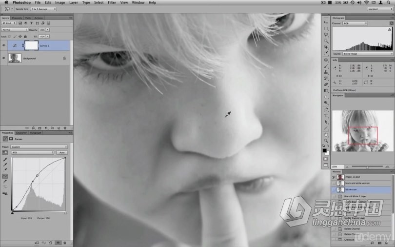 PS教程 恐怖阴森黑白效果人像摄影后期修饰处理视频教程  福风灵感网 www.ffidea.com