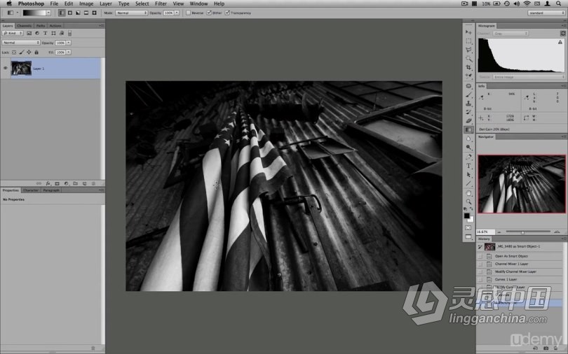 PS教程 恐怖阴森黑白效果人像摄影后期修饰处理视频教程  福风灵感网 www.ffidea.com