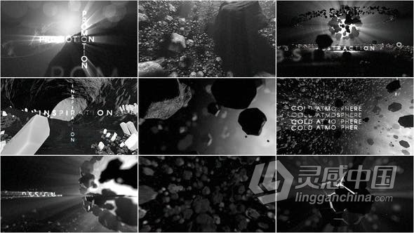 AE模板 独特空间感光影效果现代过渡抽象黑白创意主题标题文字动画 AE工程 AE文件下载  福风灵感网 www.ffidea.com