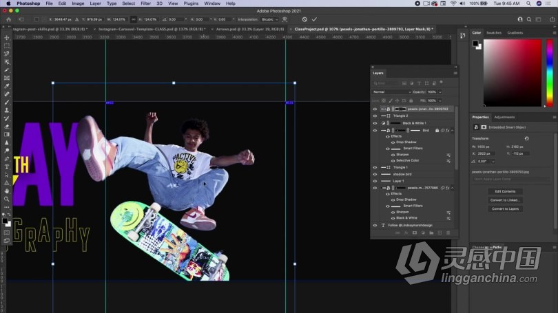 PS教程 PS中级时尚排版设计无缝连续展示技巧视频教程  福风灵感网 www.ffidea.com