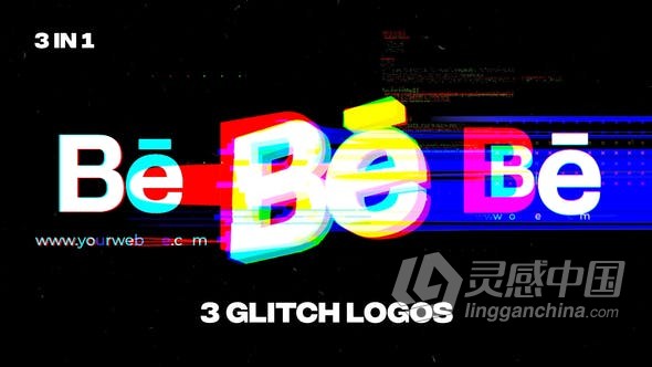 AE模板 噪点毛刺信号损坏RGB故障标志LOGO动画 AE工程 AE文件下载  福风灵感网 www.ffidea.com