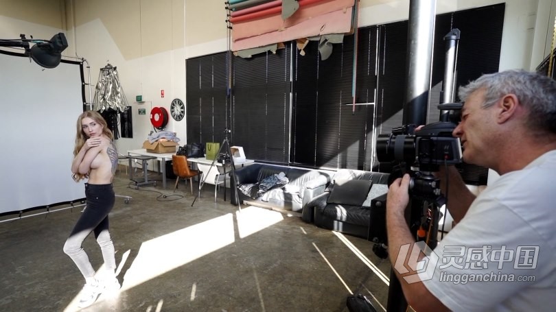 不同灯光设置高调照明效果人像摄影技巧视频教程  福风灵感网 www.ffidea.com