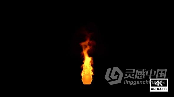 视频素材 带Alpha通道爆炸火焰喷射器火元素燃烧动画视频素材下载  福风灵感网 www.ffidea.com