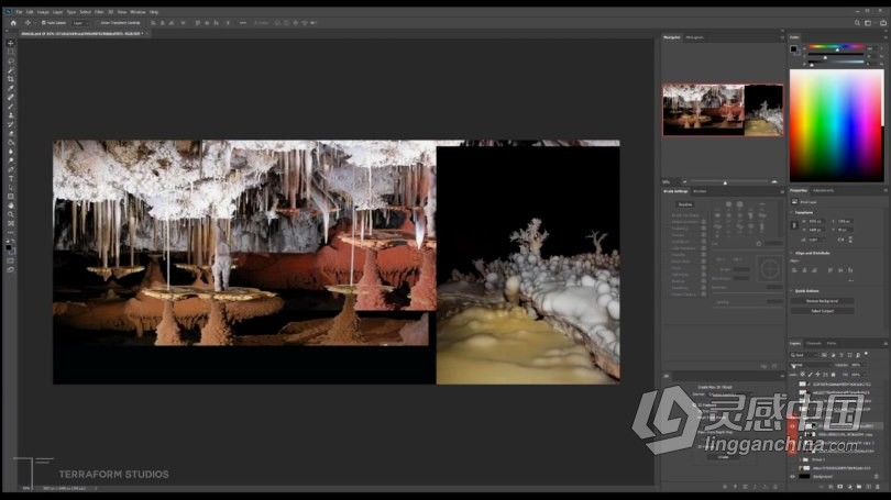 绘画教程 天空之城概念艺术数字绘画流程视频教程  福风灵感网 www.ffidea.com