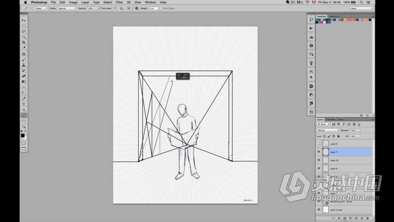 绘画教程 透视路径构建复杂场景技术训练视频教程  福风灵感网 www.ffidea.com