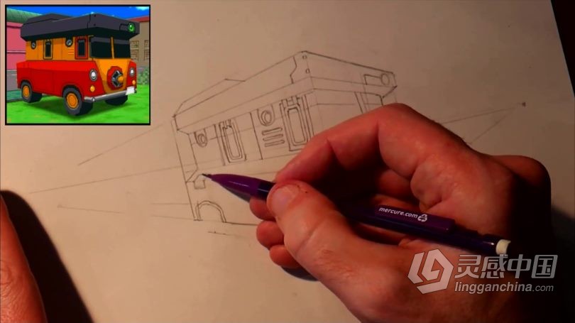 绘画教程 导师Trent Kaniuga教你车辆透视绘画技法视频教程  福风灵感网 www.ffidea.com