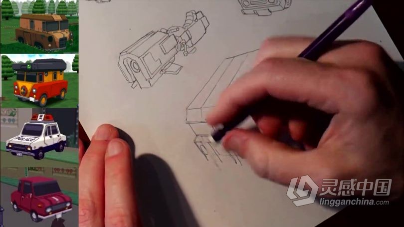 绘画教程 导师Trent Kaniuga教你车辆透视绘画技法视频教程  福风灵感网 www.ffidea.com
