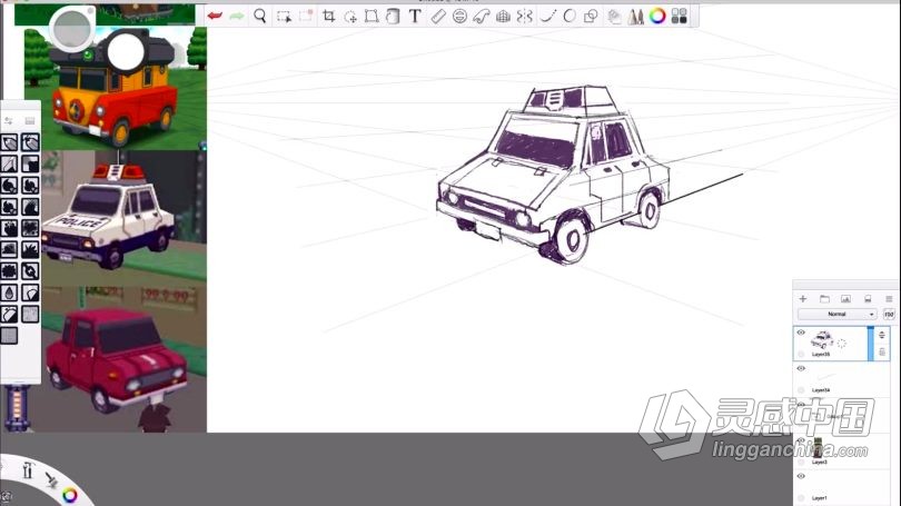 绘画教程 导师Trent Kaniuga教你车辆透视绘画技法视频教程  福风灵感网 www.ffidea.com