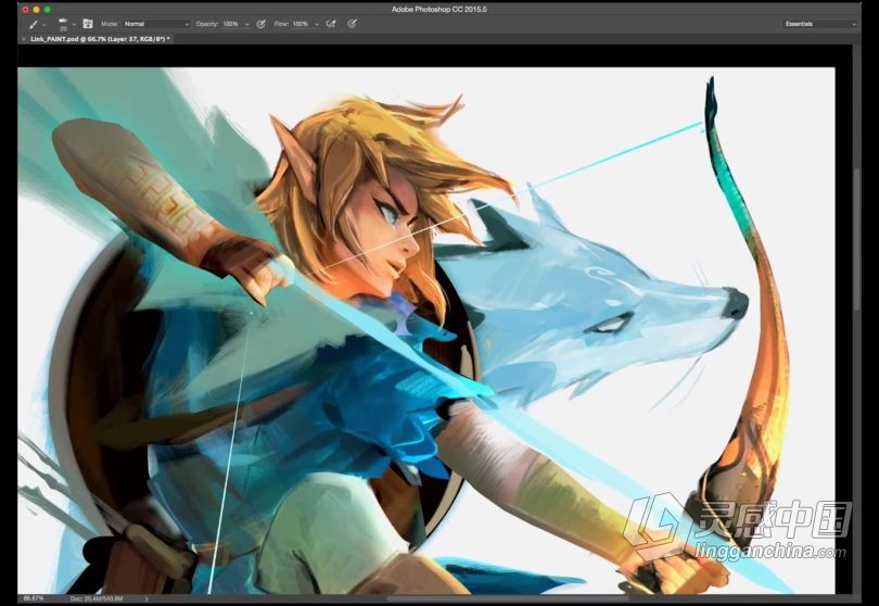 绘画教程 Rossdraws画师塞尔达传说林克角色数字绘画视频教程  福风灵感网 www.ffidea.com