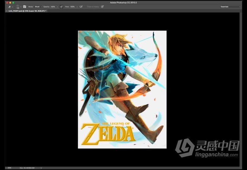 绘画教程 Rossdraws画师塞尔达传说林克角色数字绘画视频教程  福风灵感网 www.ffidea.com