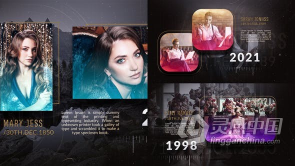 AE模板 史诗历史时间表宣传片介绍幻灯片视频动画制作 AE工程 AE文件下载  福风灵感网 www.ffidea.com