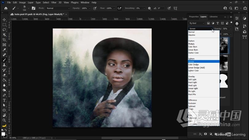 PS教程 PS创建社交媒体资产素材合成海报视觉效果工作流程视频教程  福风灵感网 www.ffidea.com