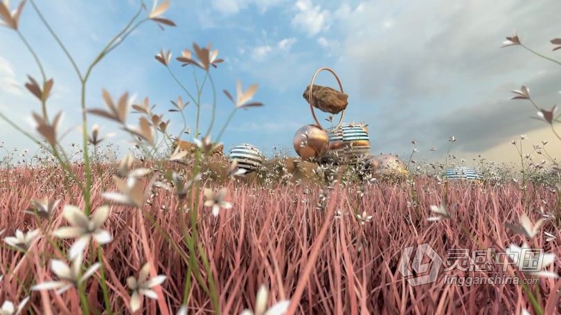 C4D教程 Cinema 4D创意景观插画实例制作视频教程  福风灵感网 www.ffidea.com