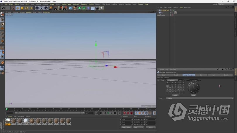C4D教程 Cinema 4D创意景观插画实例制作视频教程  福风灵感网 www.ffidea.com