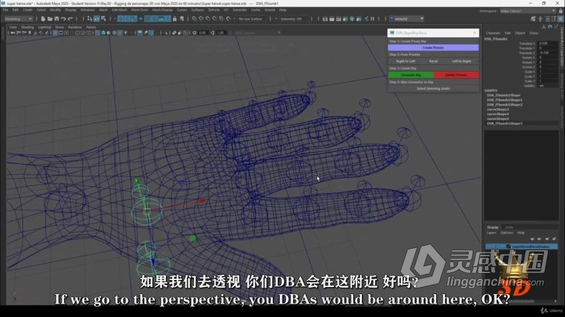 Maya教程 Maya快速角色身体绑定技术训练视频教程中文字幕  福风灵感网 www.ffidea.com