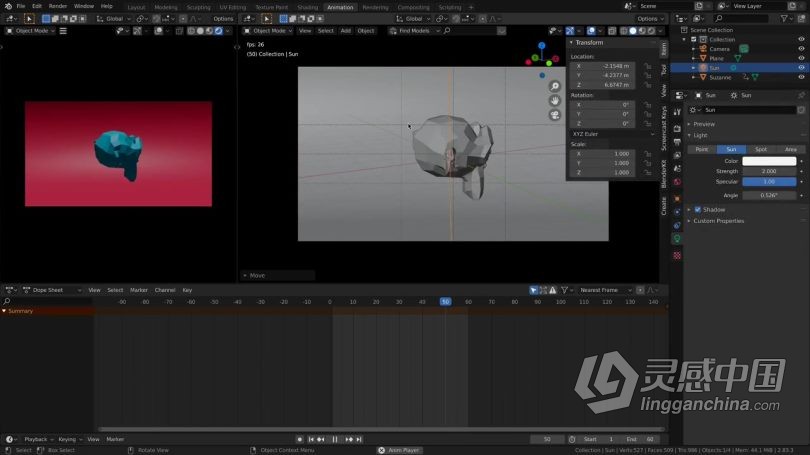 Blender教程 Blender动画基础核心技术训练视频教程  福风灵感网 www.ffidea.com