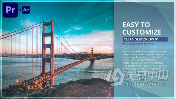 AE模板PR模板 干净幻灯片宣传介绍公司企业图文动画视频 PR与AE工程文件  福风灵感网 www.ffidea.com