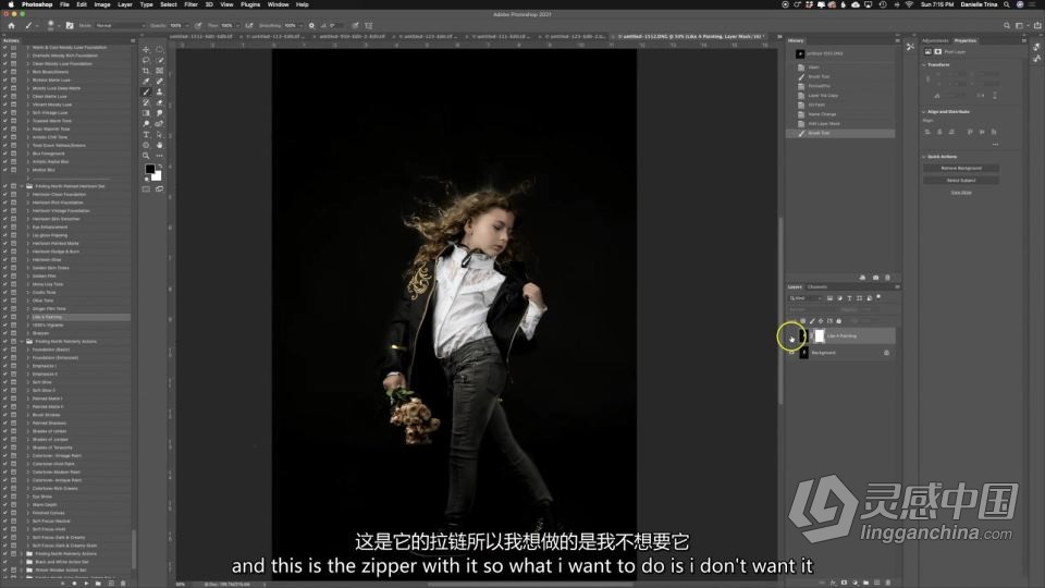 摄影师 Danielle Trina 儿童艺术人像概念到最终图像教程 中英字幕  福风灵感网 www.ffidea.com