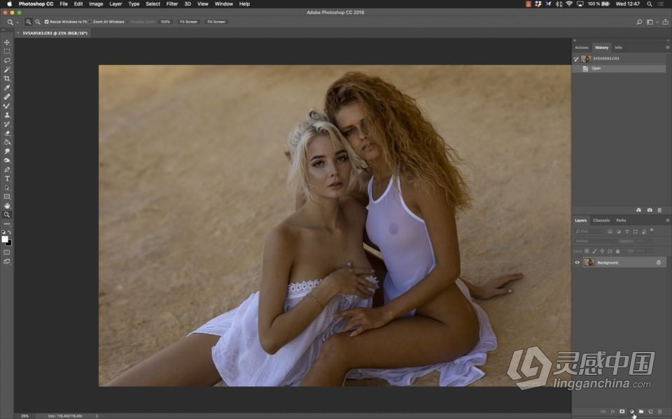 PS后期修饰海边模特摄影人像工作流程视频教程  福风灵感网 www.ffidea.com