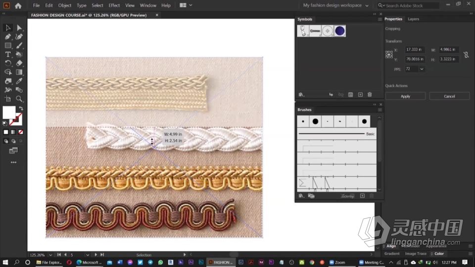 AI初学者时装设计草图到矢量插图创作过程工作流程视频教程  福风灵感网 www.ffidea.com