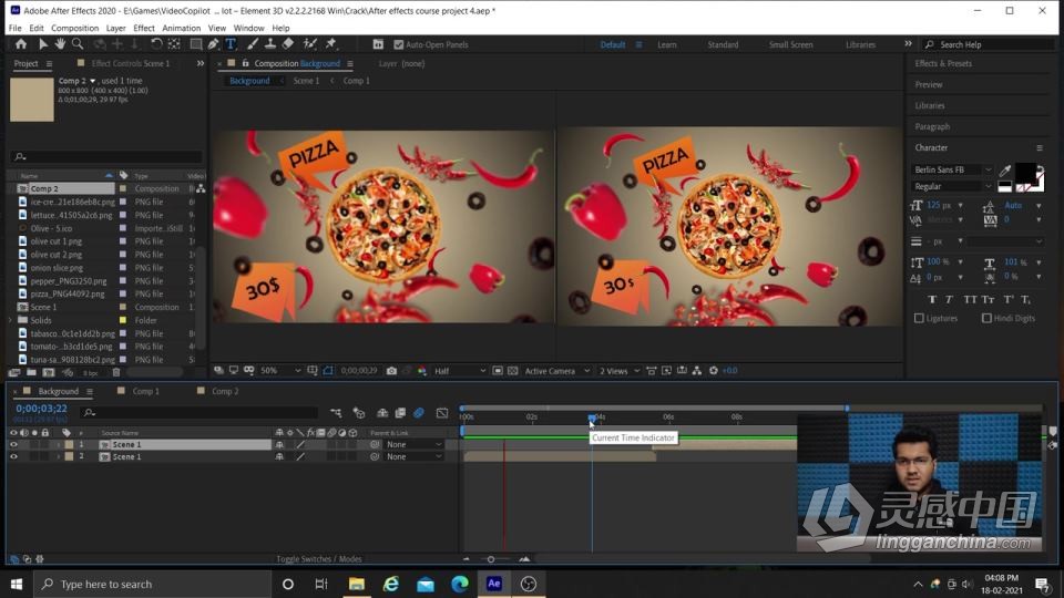 AE创建3D场景错觉完整动态图形工作流程视频教程  福风灵感网 www.ffidea.com