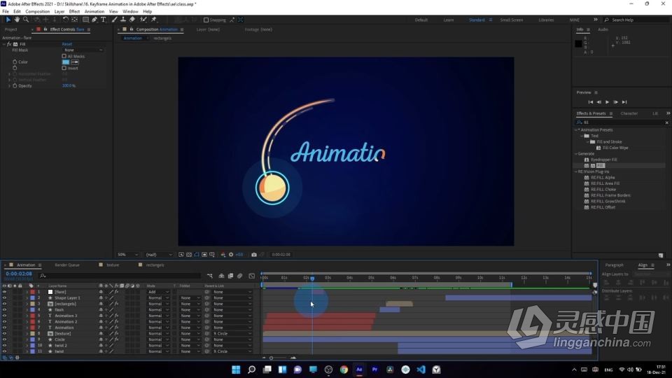 AE初学者制作文本和形状动画工作流程视频教程  福风灵感网 www.ffidea.com