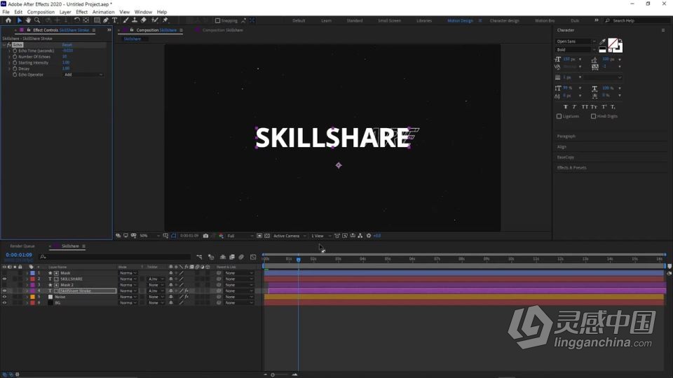 AE创建简单故障文本动画工作流程视频教程  福风灵感网 www.ffidea.com