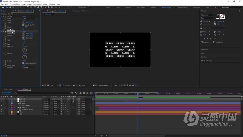 AE创建简单故障文本动画工作流程视频教程  福风灵感网 www.ffidea.com