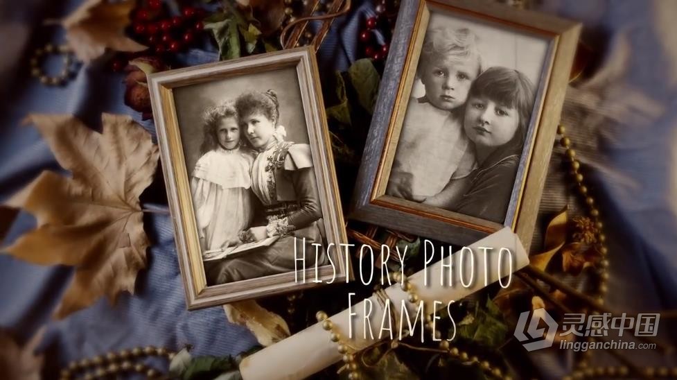 达芬奇模板-历史相框电影动画效果华丽优雅婚礼视频纪念日相册 History Photo Frames Cinematic Opener  福风灵感网 www.ffidea.com