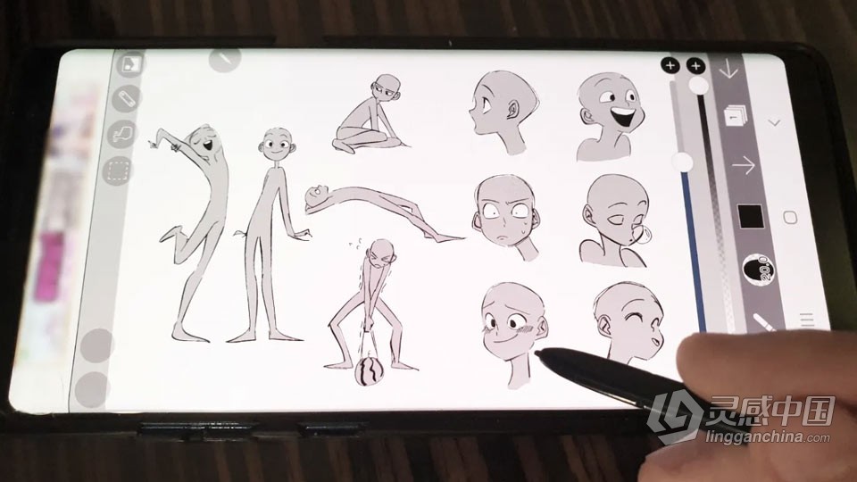 如何在手机上创建动漫角色数字绘画视频教程 中文字幕  福风灵感网 www.ffidea.com