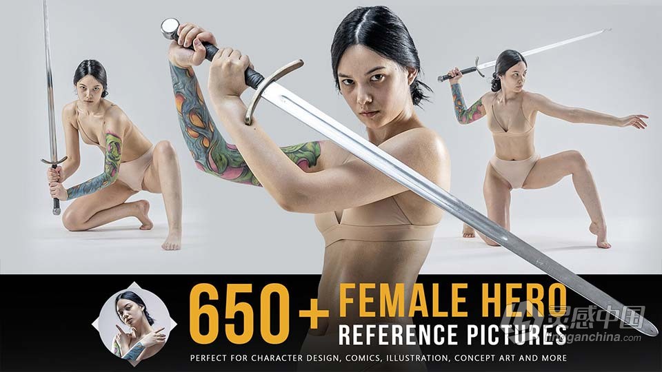 650张女性格斗击剑动作姿势造型高清参考图合集 650+ Female Hero Reference Pictures  福风灵感网 www.ffidea.com