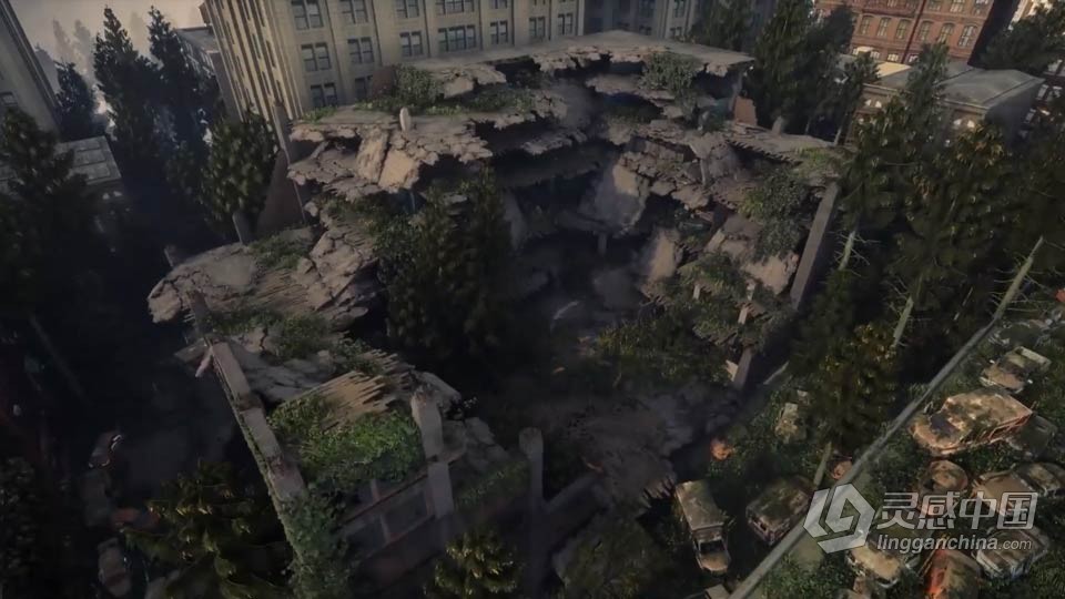 3DsMax与UE5破损衰败城市游戏环境场景制作视频教程 中文字幕  福风灵感网 www.ffidea.com