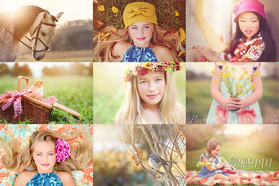 国外大师级儿童摄影后期调色PS动作（附全套视频教程） Florabella TRINITY Photoshop Actions  福风灵感网 www.ffidea.com