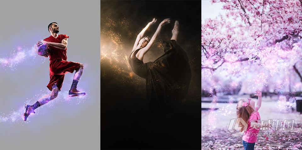 魔法光效尘埃PS动作 Magic Dust Photoshop Action 附视频教程  福风灵感网 www.ffidea.com