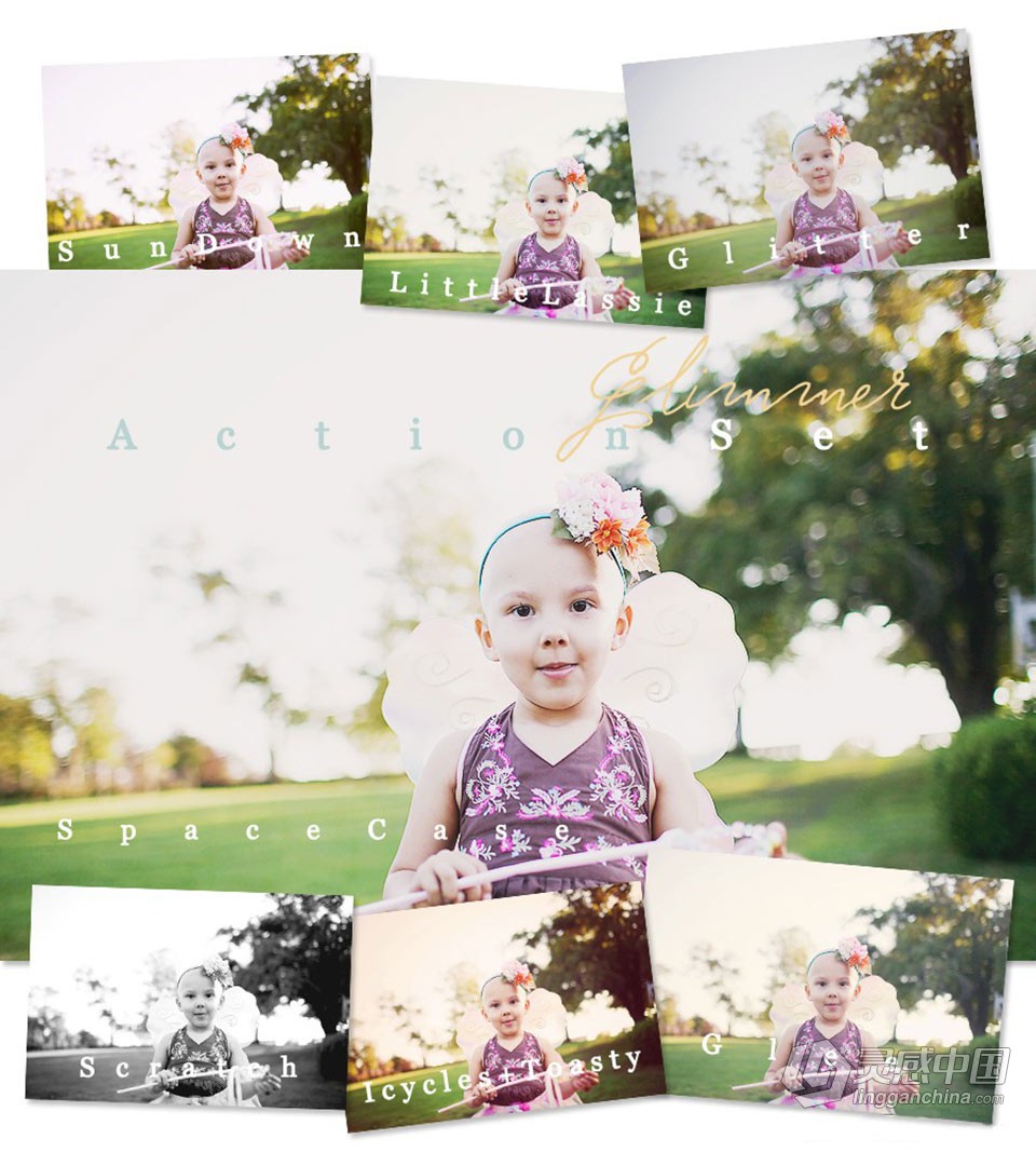 著名M4H大师级华丽微光PS动作套装 Glimmer Action Collection  福风灵感网 www.ffidea.com