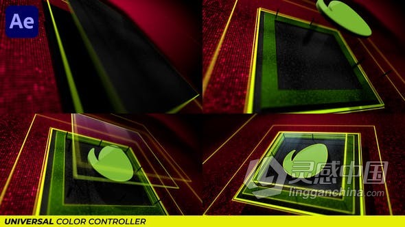 AE模板-高科技元素叠加数字企业品牌标志动画工程文件下载  福风灵感网 www.ffidea.com