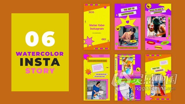 AE模板-卡通漫画多彩潮流时尚品牌社交媒体短视频工程文件下载  福风灵感网 www.ffidea.com