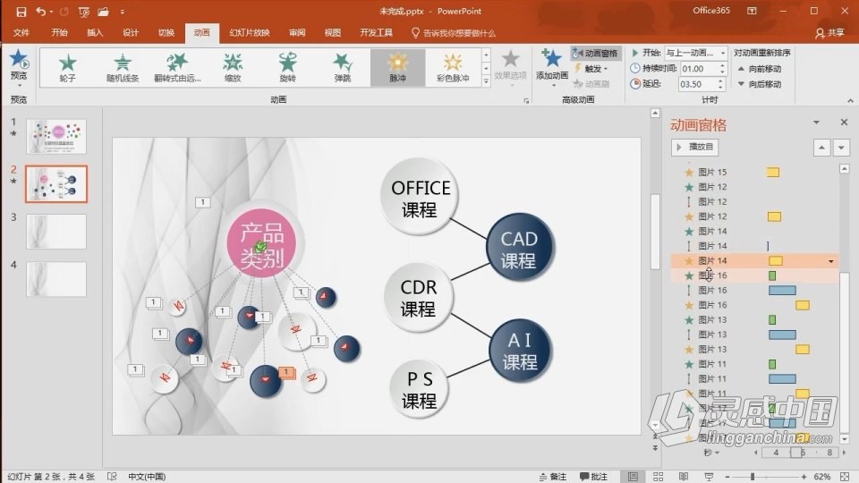 PowerPoint 软件入门课程 PPT零基础自学中文教程 小白也能学会  福风灵感网 www.ffidea.com